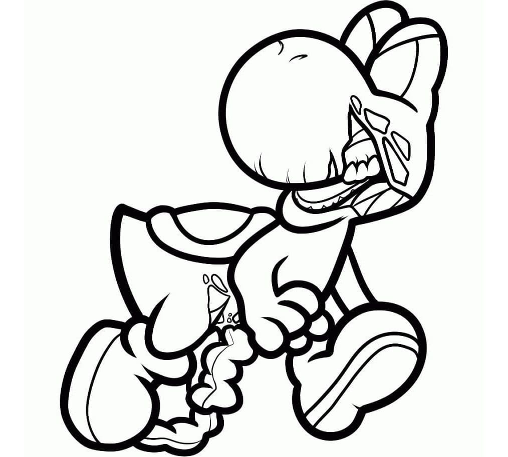 Yoshi the Undead Coloring Page