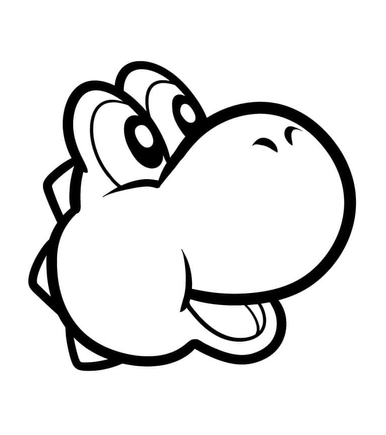 Yoshi's Cheerful Visage Coloring Page