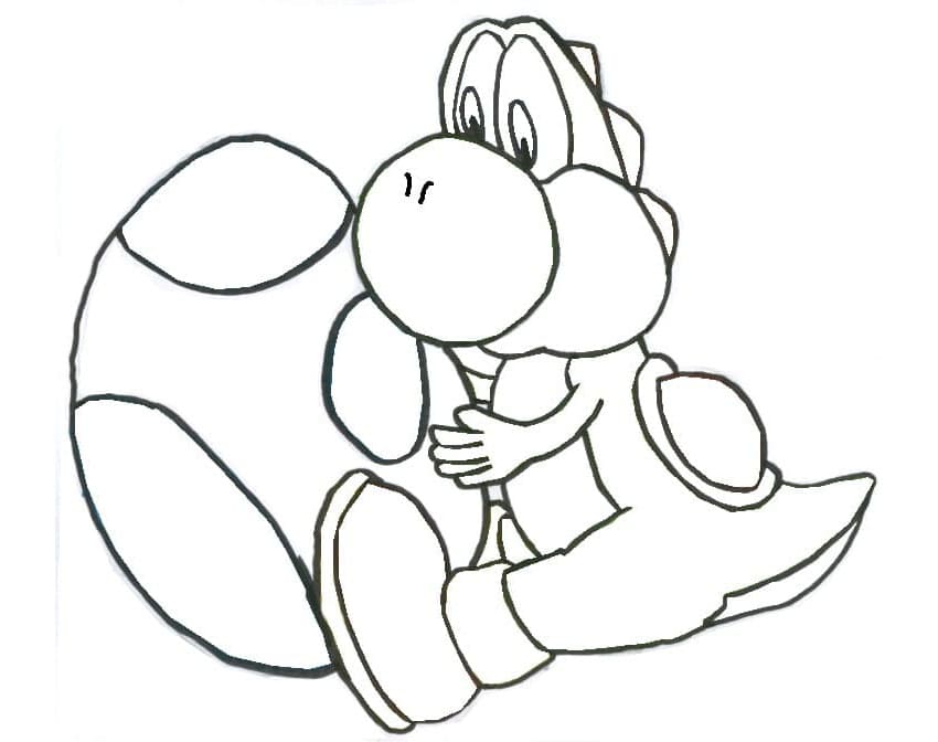 Yoshi's Egg Scapade Coloring Page