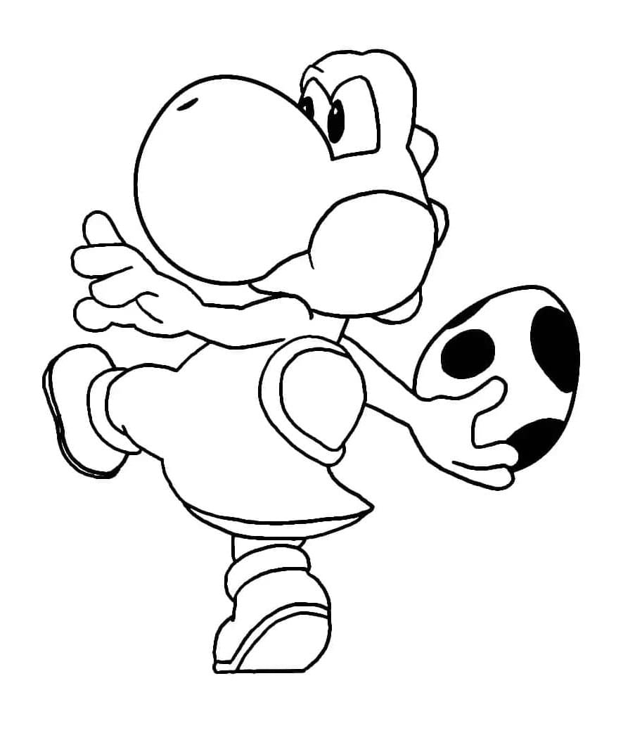 Yoshi's Egg Toss Quest Coloring Page