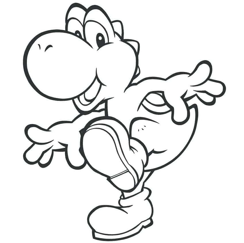 Yoshi's Free Adventure Coloring Page