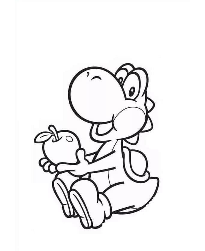 Yoshi's Fruitful Quest Coloring Page