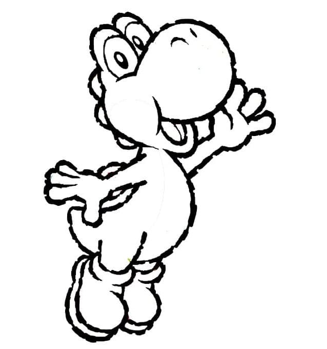 Yoshi's Happy Adventure Coloring Page