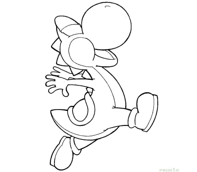 Yoshi's Joyful Journey Coloring Page