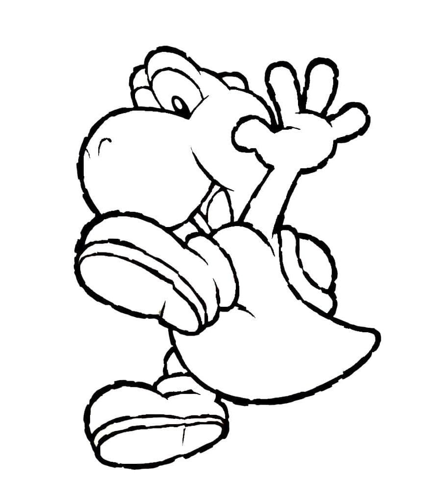 Yoshi's Paper Adventure Coloring Page