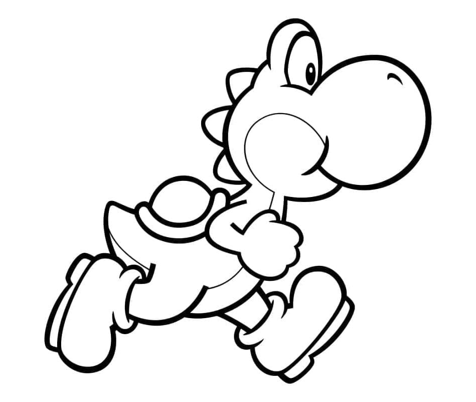 Yoshi's Paper Trail Coloring Page