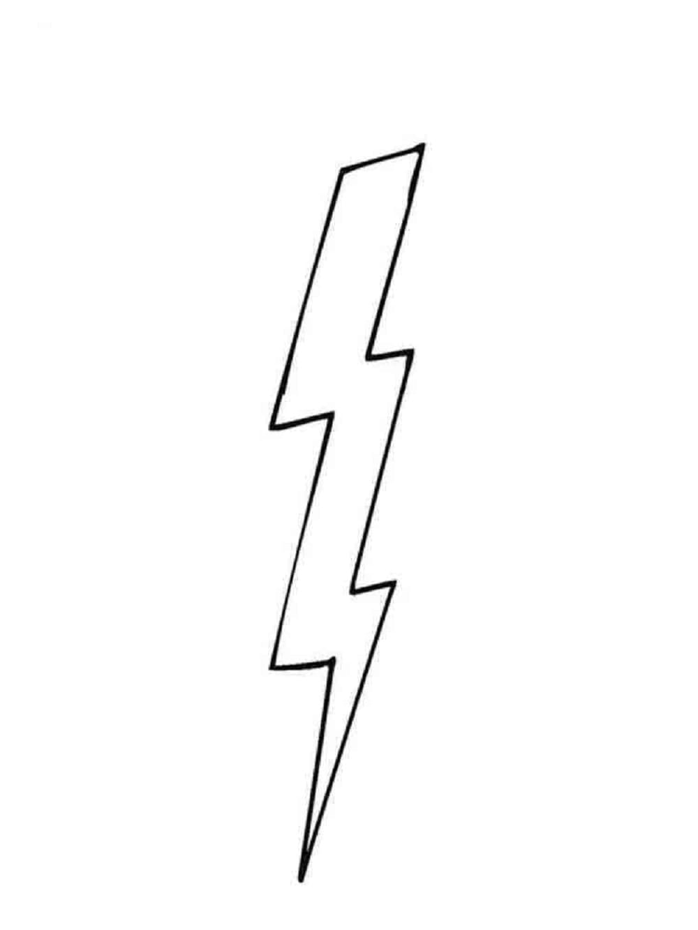 A Lightning Bolt Printable Coloring Page