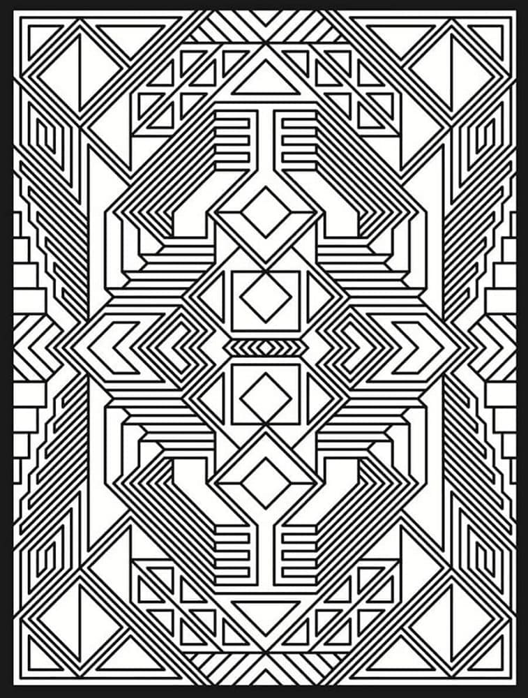 Abstract Design Printable Coloring Page