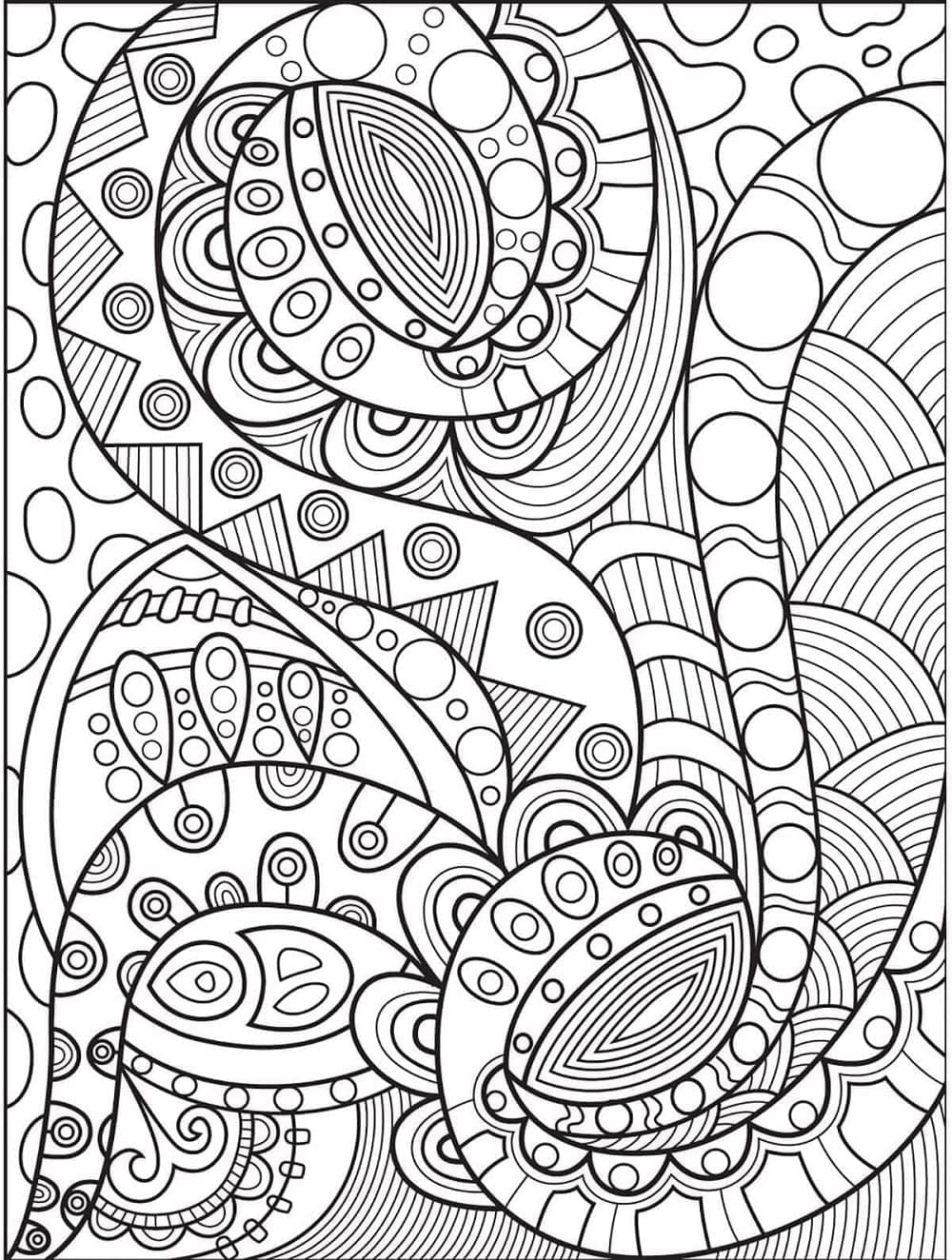 Abstract Image Printable Coloring Page