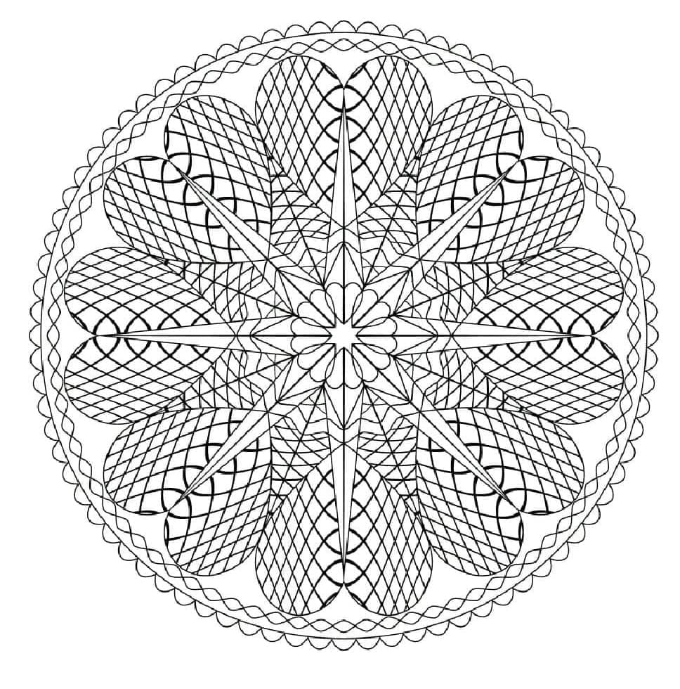 Abstract Mandala Image Printable Coloring Page