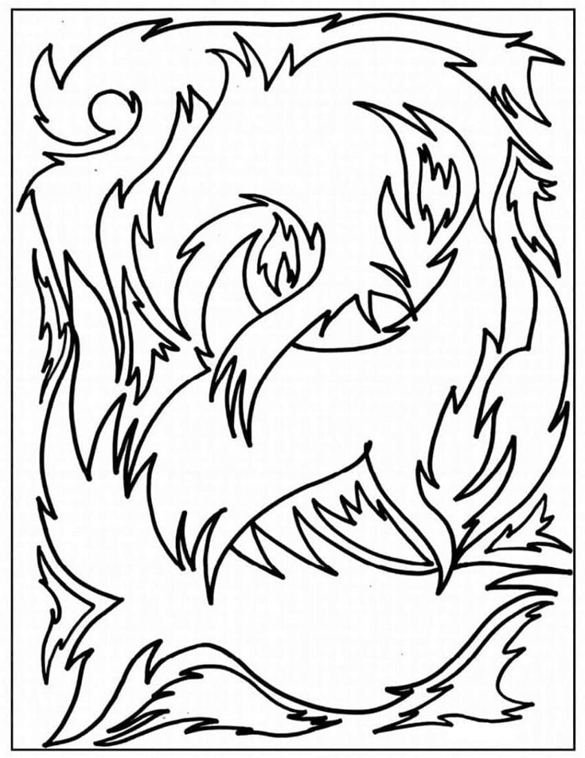 Abstract Pattern For Free Printable Coloring Page