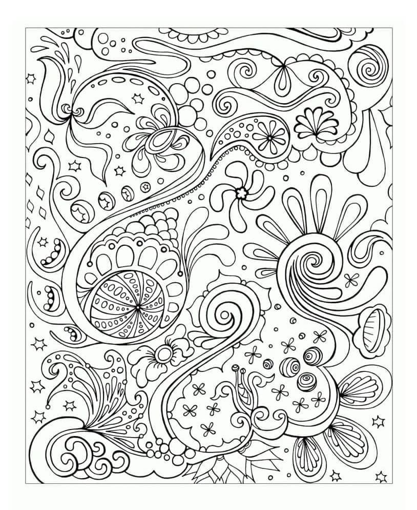 Abstract Pattern Image Printable Coloring Page