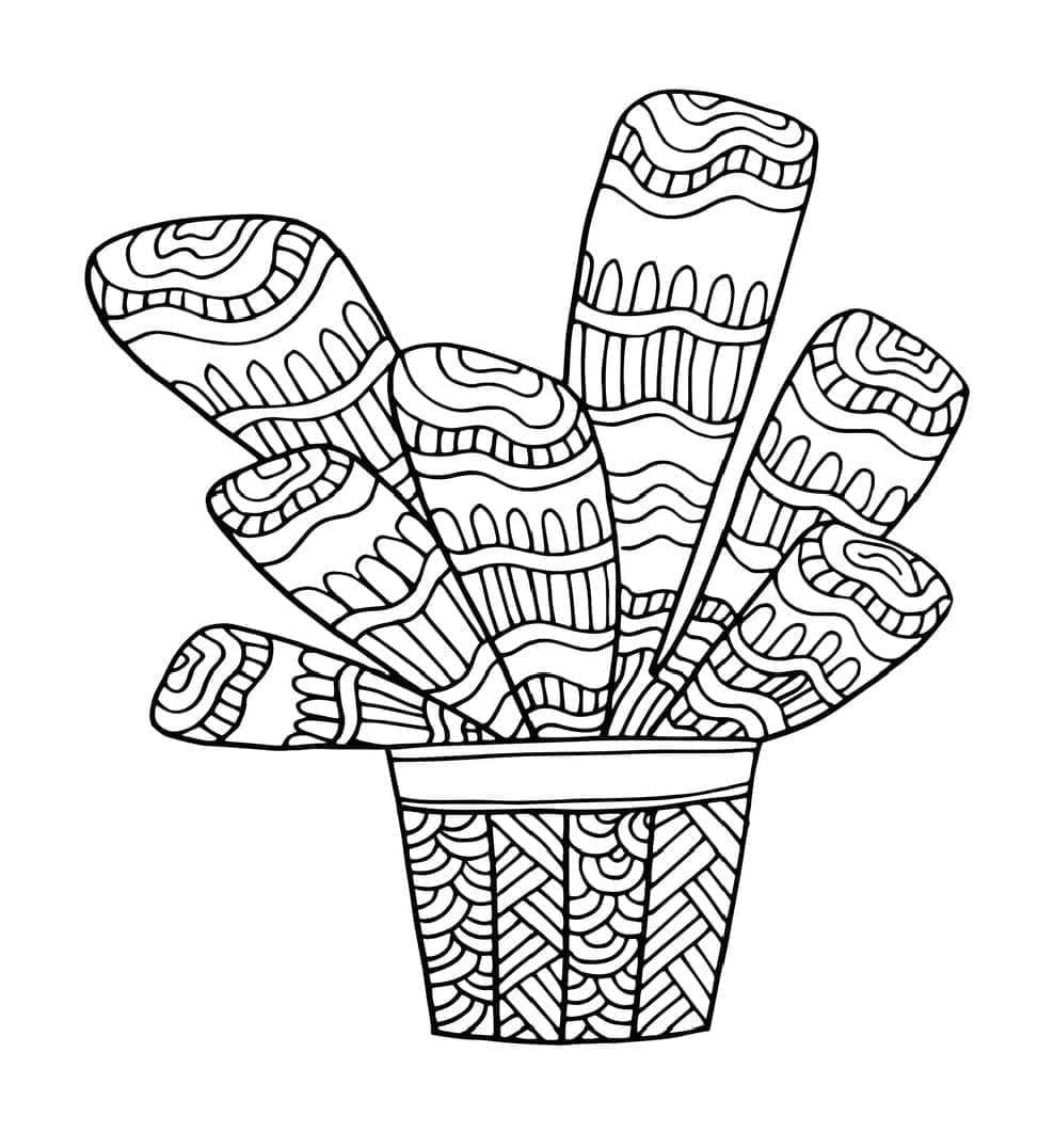 Abstract Print For Adults Coloring Page