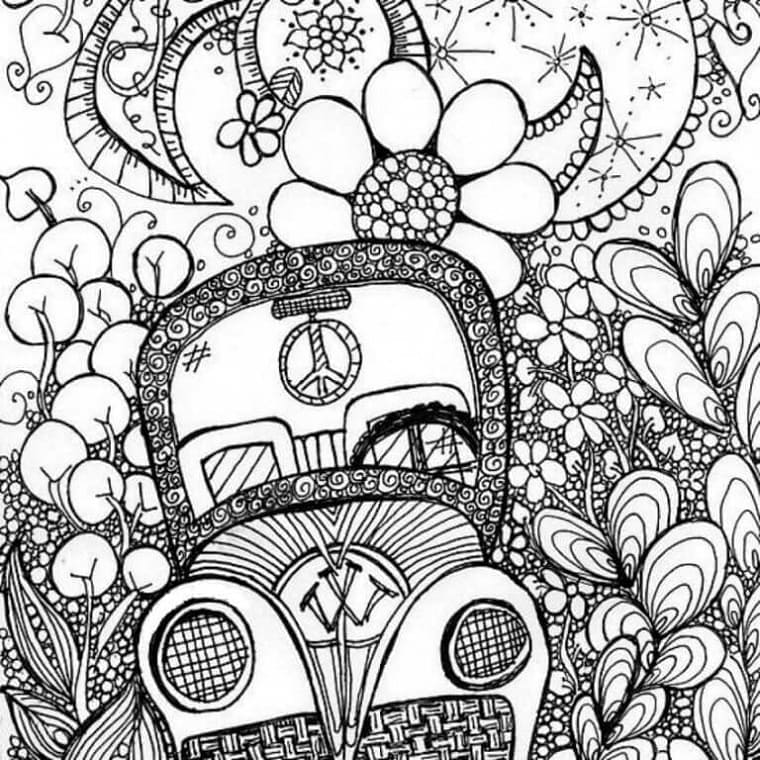 Abstraction Relaxing Printable Coloring Page