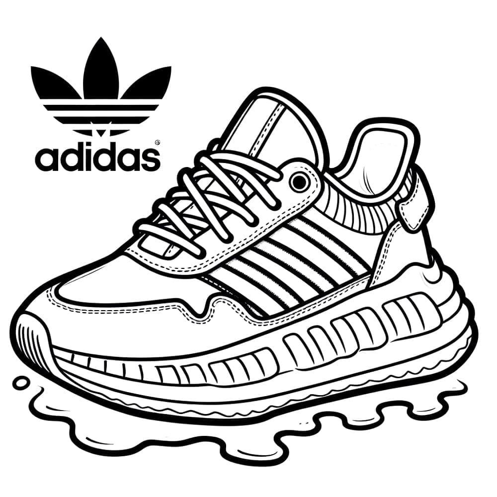 Adidas Shoe Printable Coloring Page