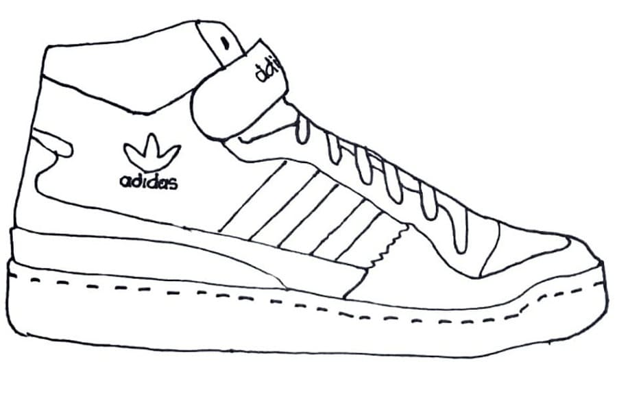 Adidas Shoes Printable Coloring Page