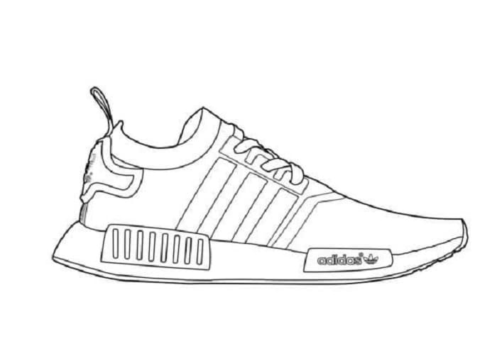 Adidas Sports Sneakers Printable Coloring Page