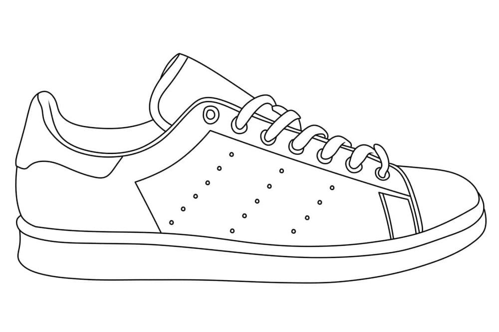 Adidas Stan Smith Sneaker Printable Coloring Page