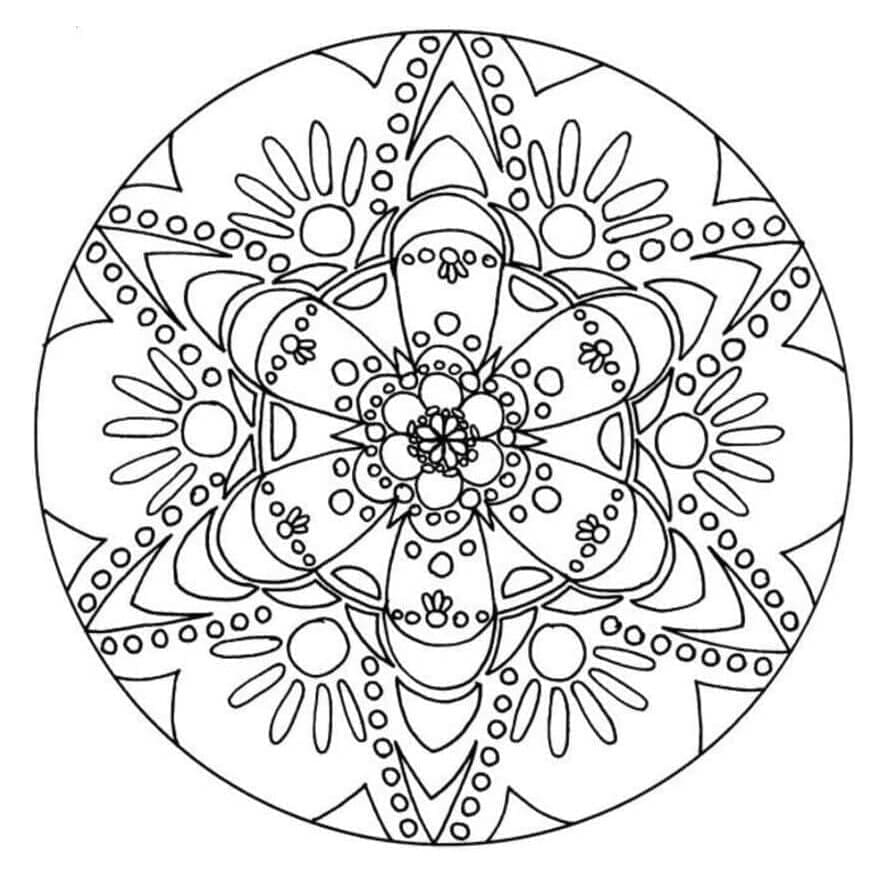 Amazing Abstract Mandala Printable Coloring Page