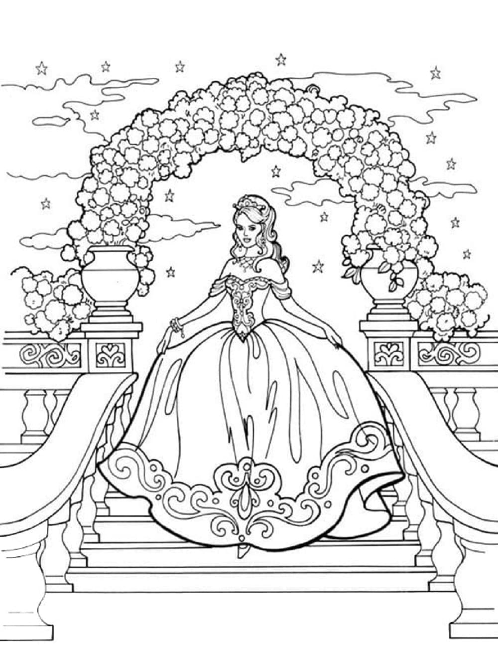 Amazing Princess Leonora Printable Coloring Page