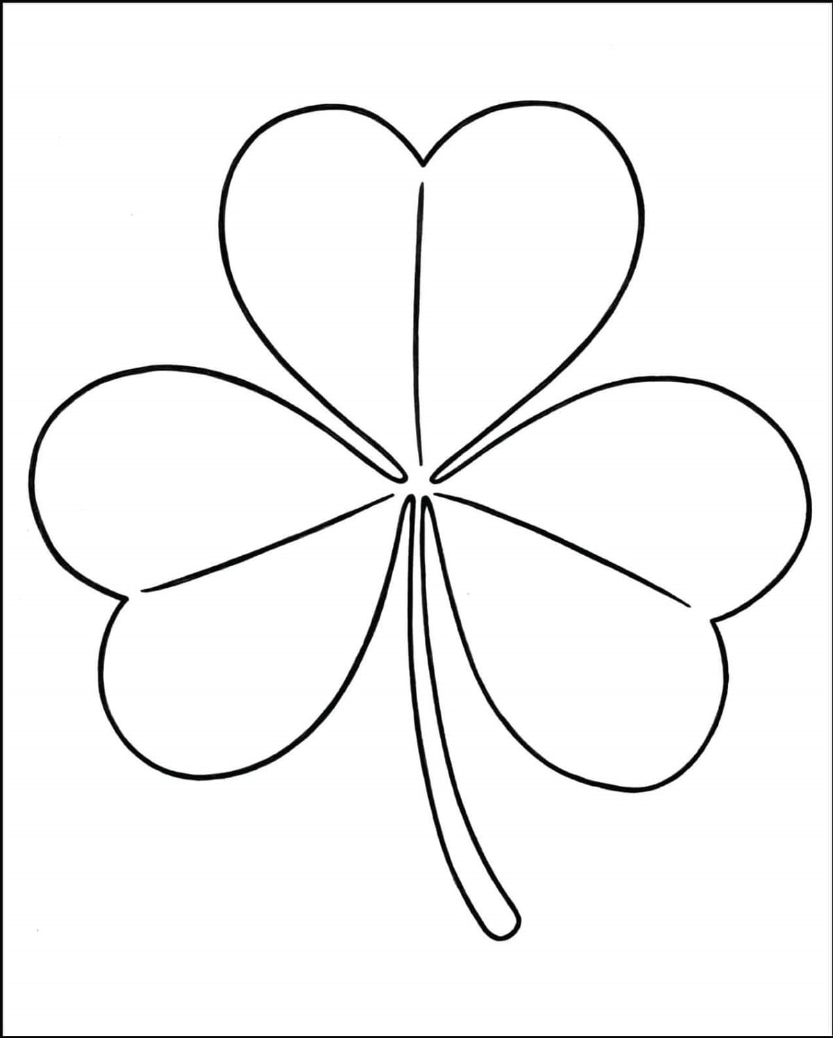 Amazing Shamrock Printable Coloring Page