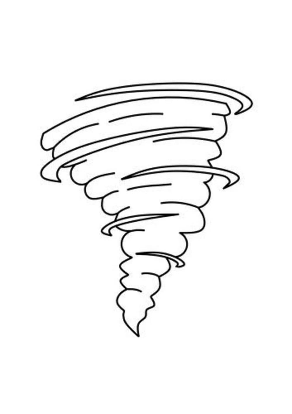 Amazing Tornado Printable Coloring Page