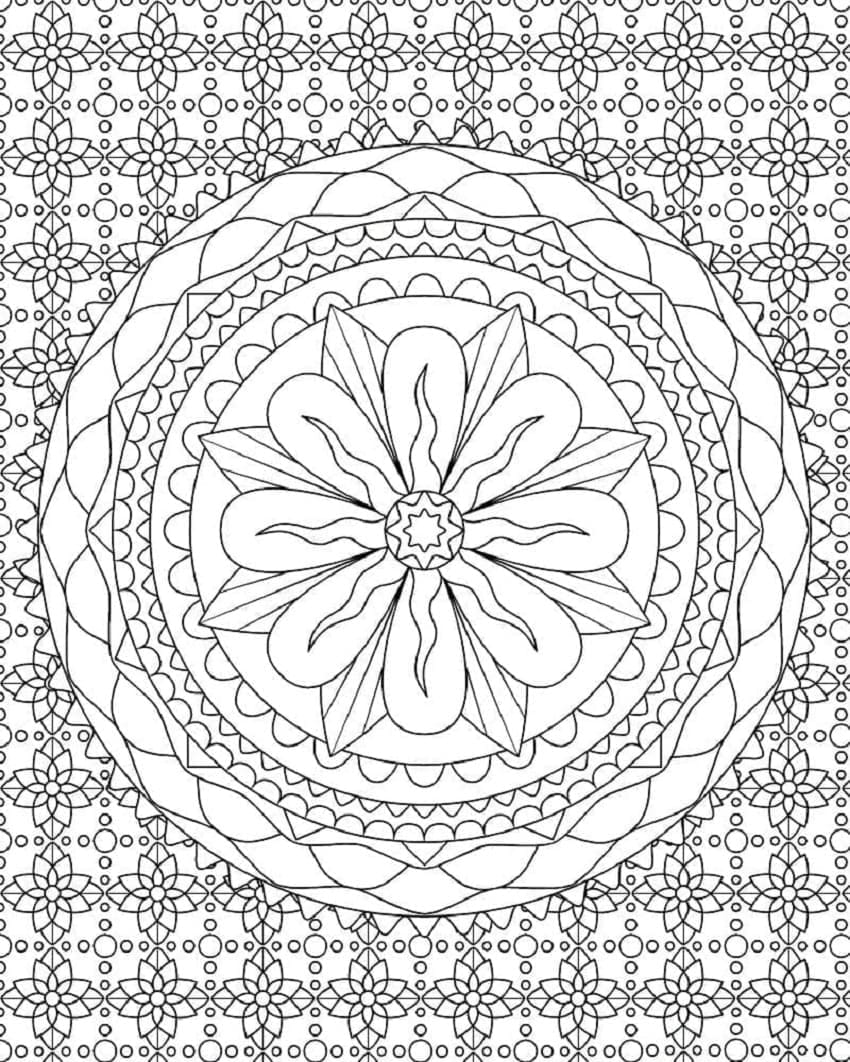 Awesome Abstract Pattern Printable Coloring Page