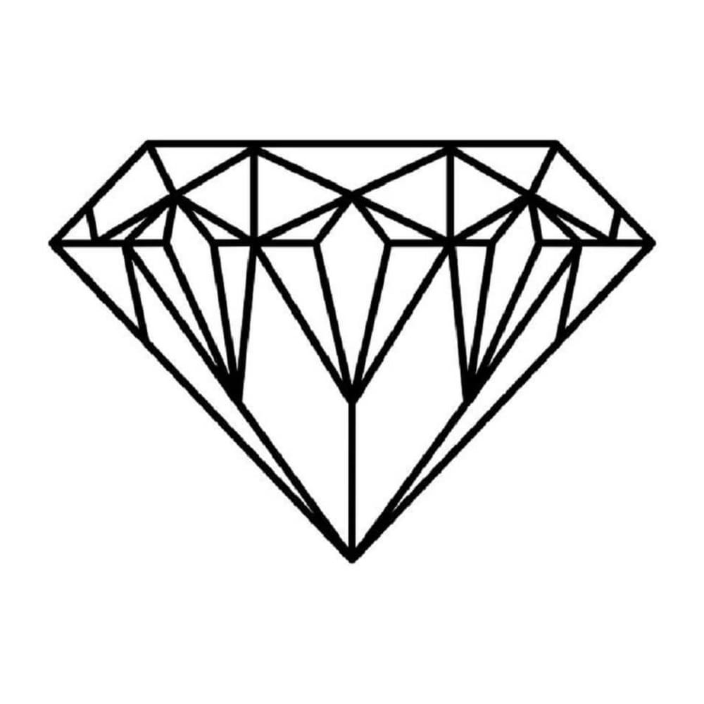 Basic Diamond Printable Coloring Page