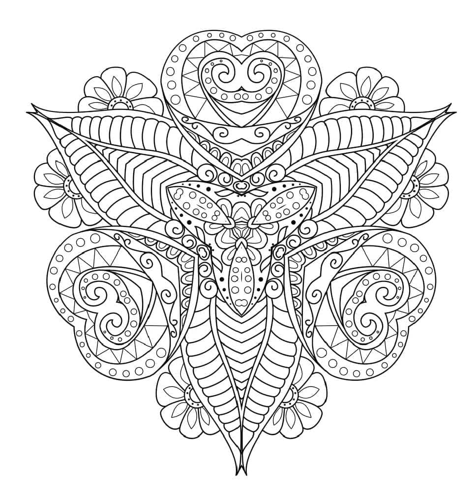 Beautiful Abstract Printable Coloring Page