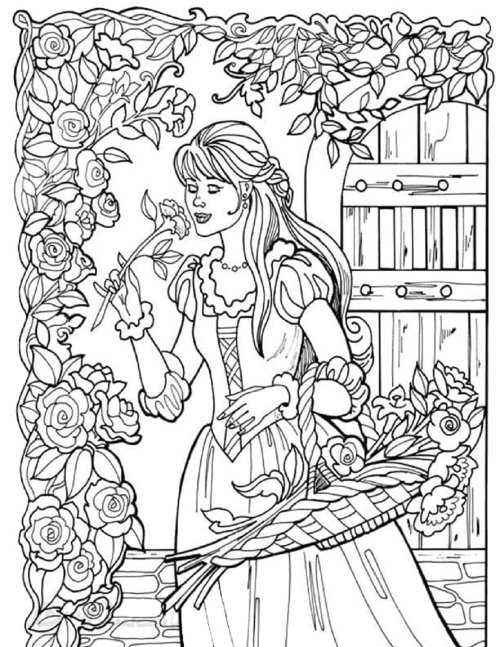 Beautiful Princess Leonora Printable Coloring Page