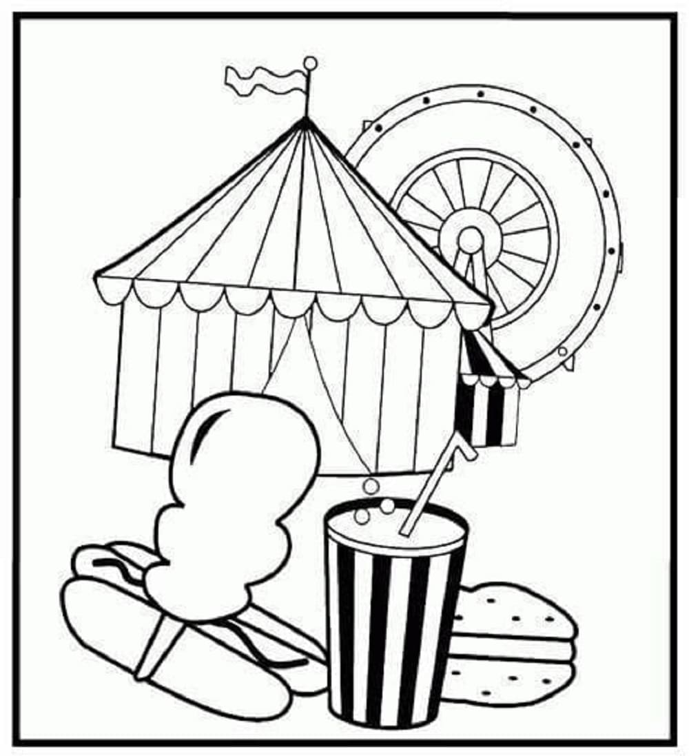 Big Carnival Image Printable Coloring Page