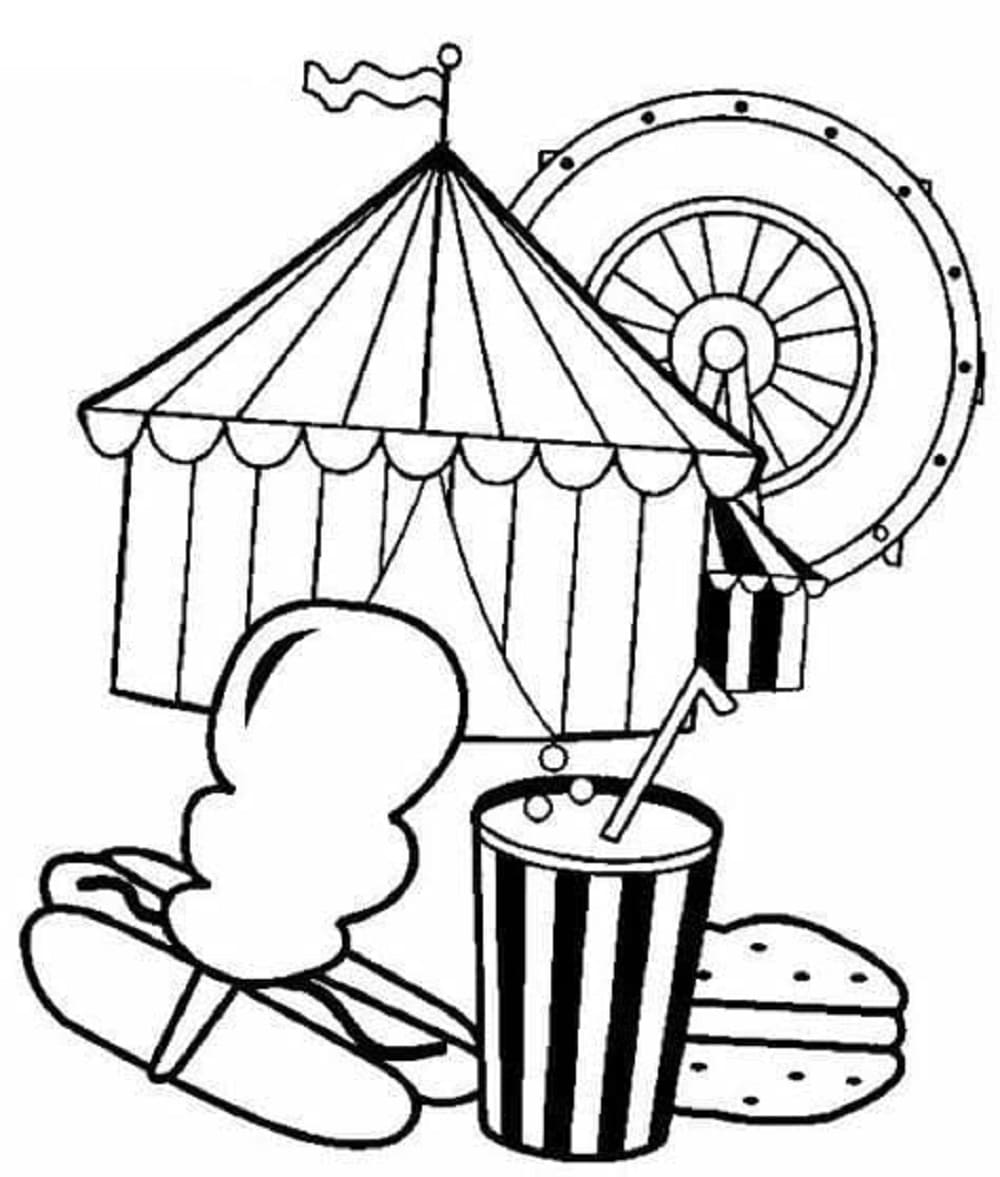 Carnival Image HD Printable Coloring Page