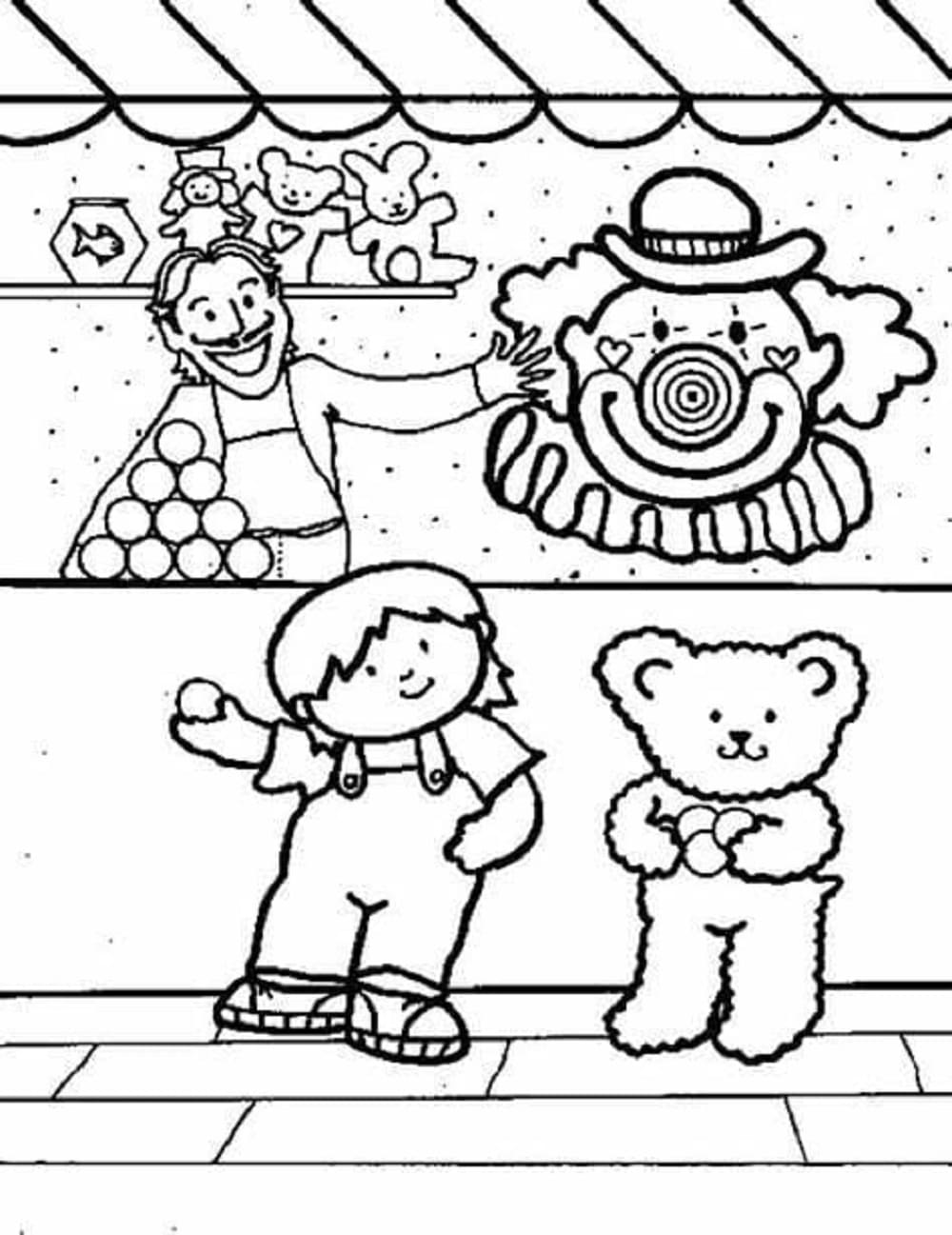 Carnival Image for Kids Printable Coloring Page