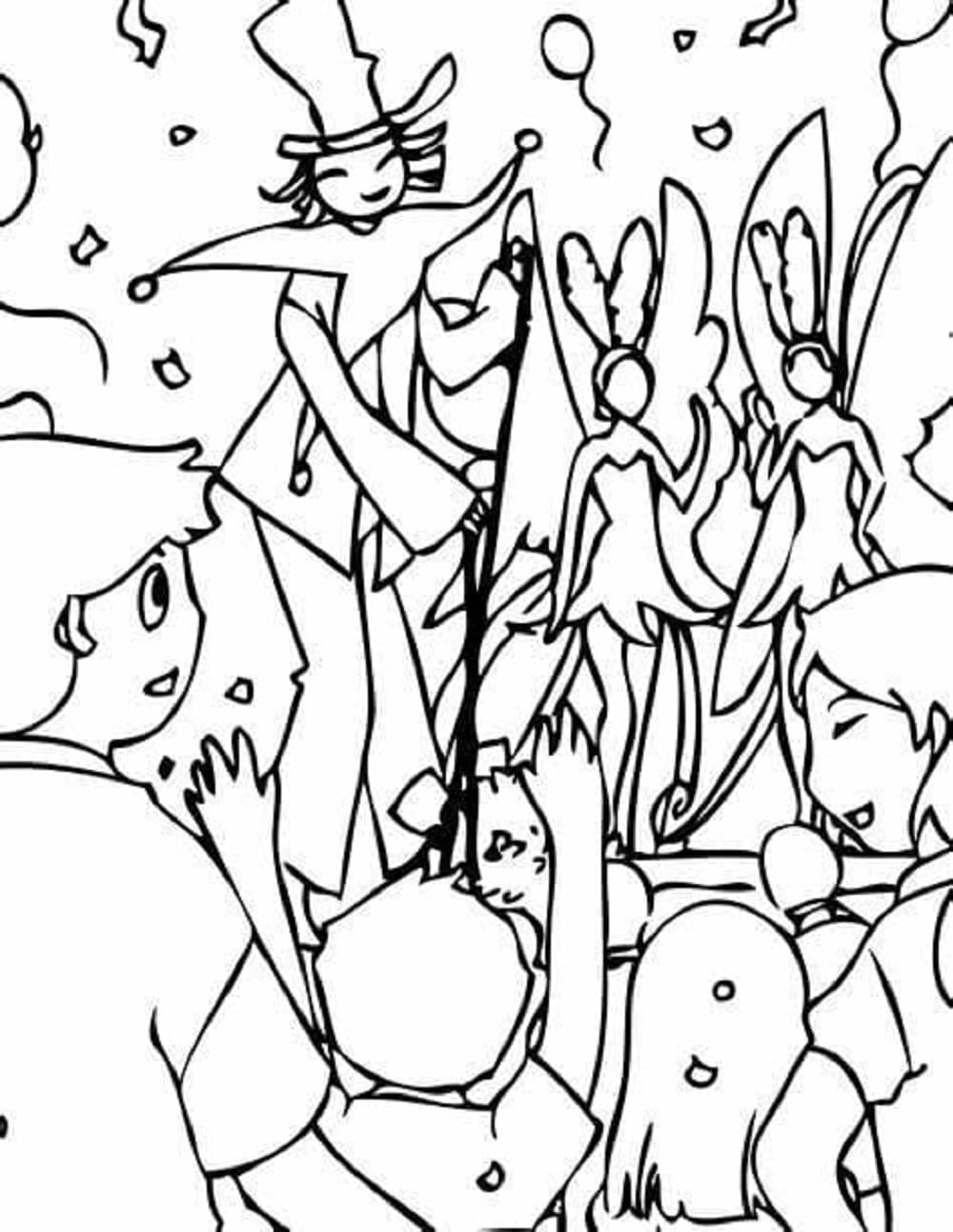 Carnival JPG Printable Coloring Page