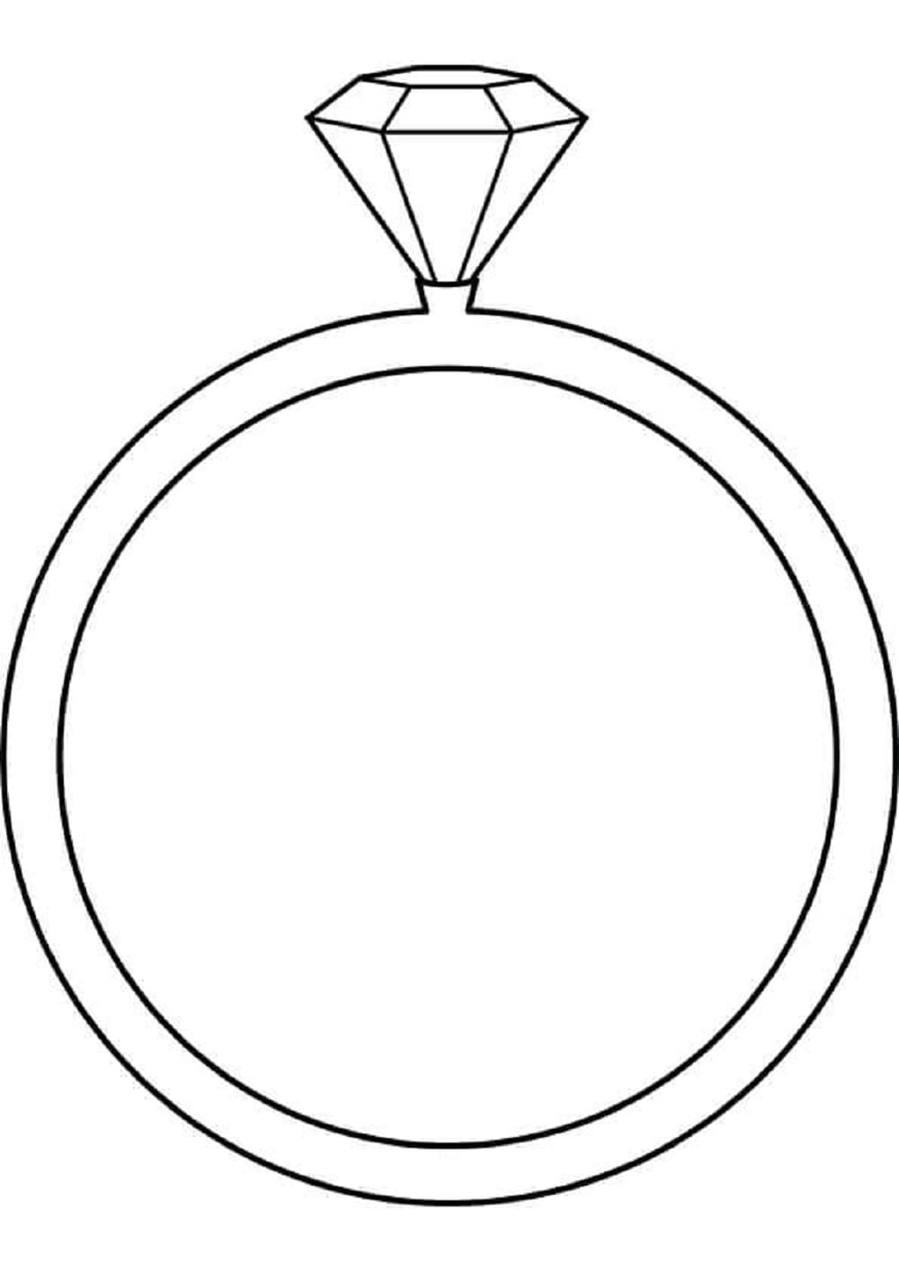 Diamond Ring Printable Coloring Page