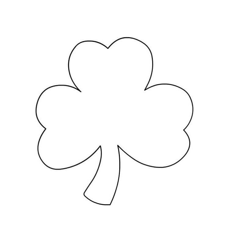 Easy Shamrock Printable Coloring Page