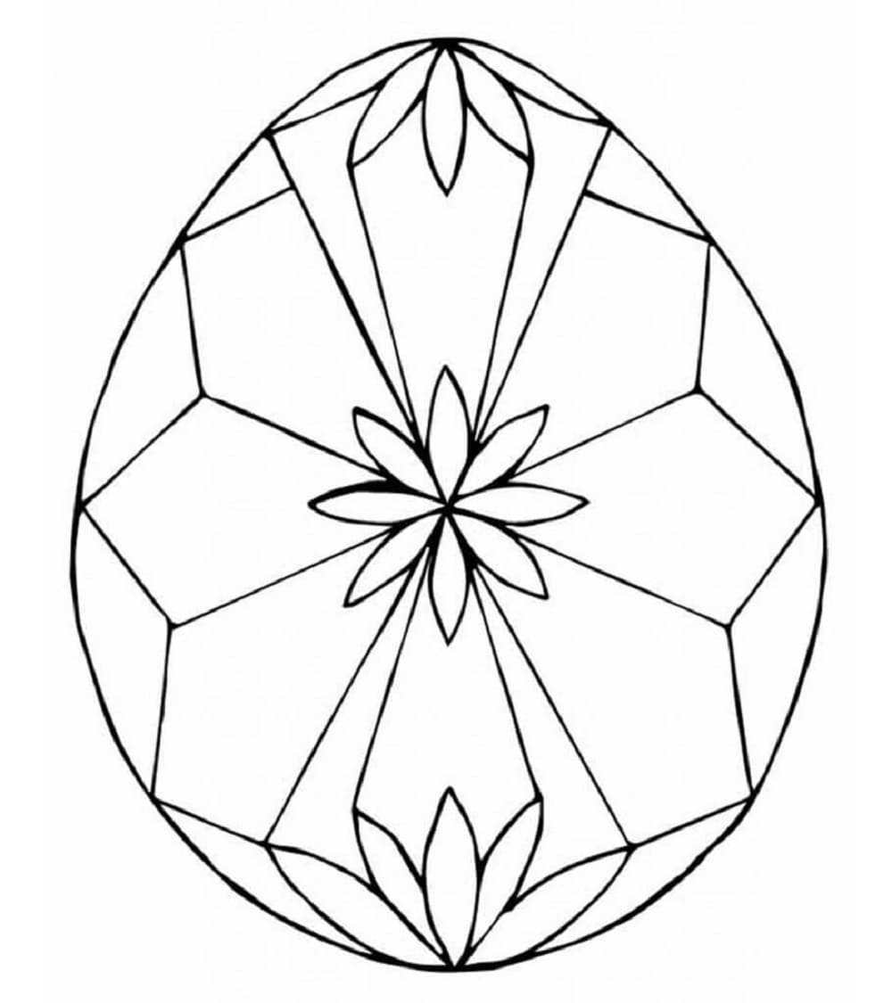 Egg Diamond Printable Coloring Page