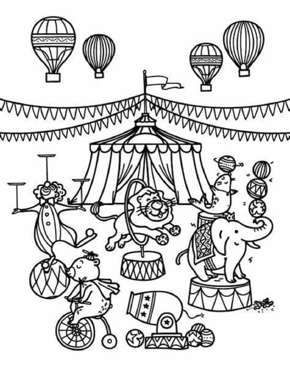 Free Carnival Image Printable Coloring Page