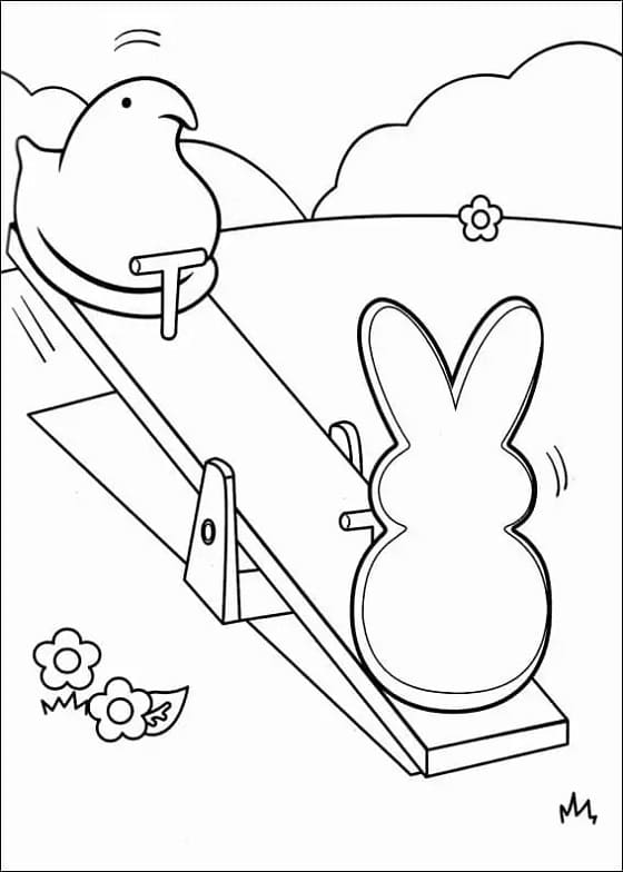 Free Marshmallow Peeps Printable Coloring Pages