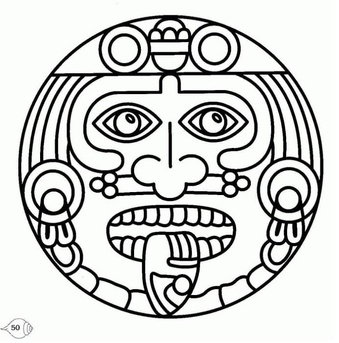 Free Mayan Printable Coloring Page