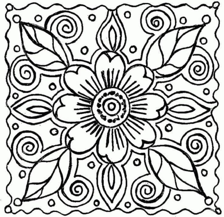 Free Print Abstract Coloring Page