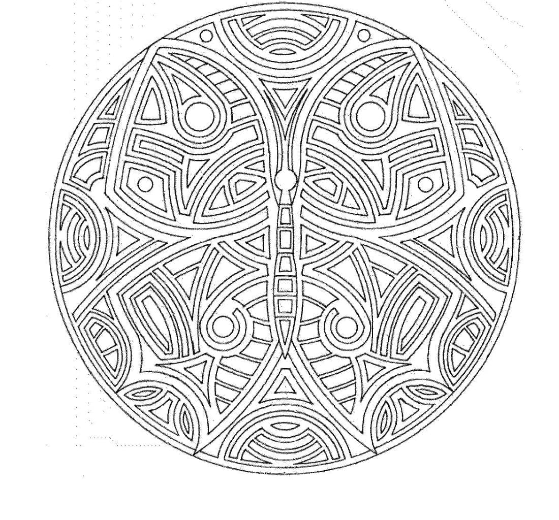 Free Print Abstract Mandala Coloring Page