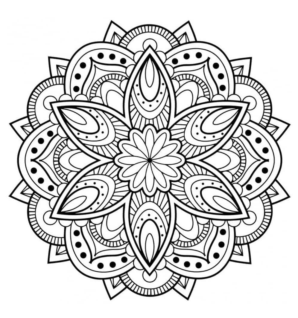 Free Print Abstract Pattern Coloring Page