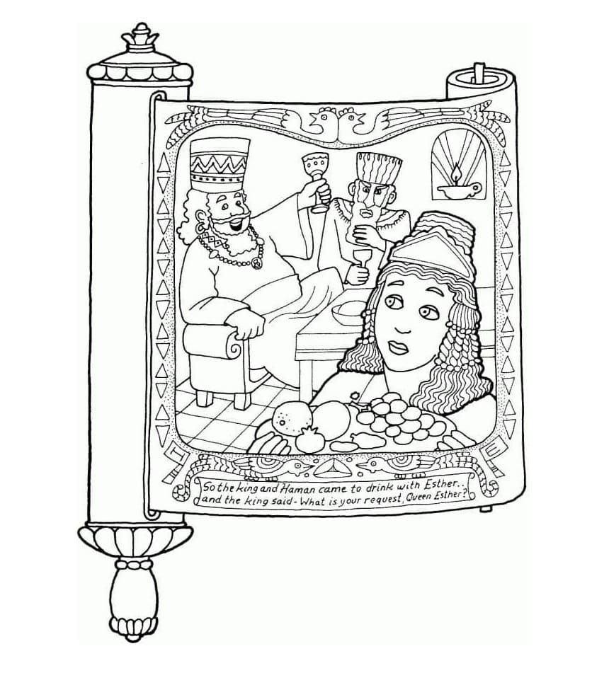 Free Print Queen Esther Coloring Page