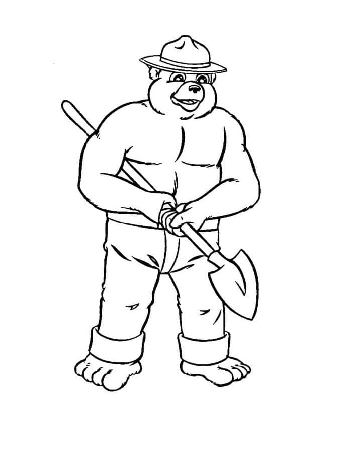 Free Print Smokey Bear Coloring Page