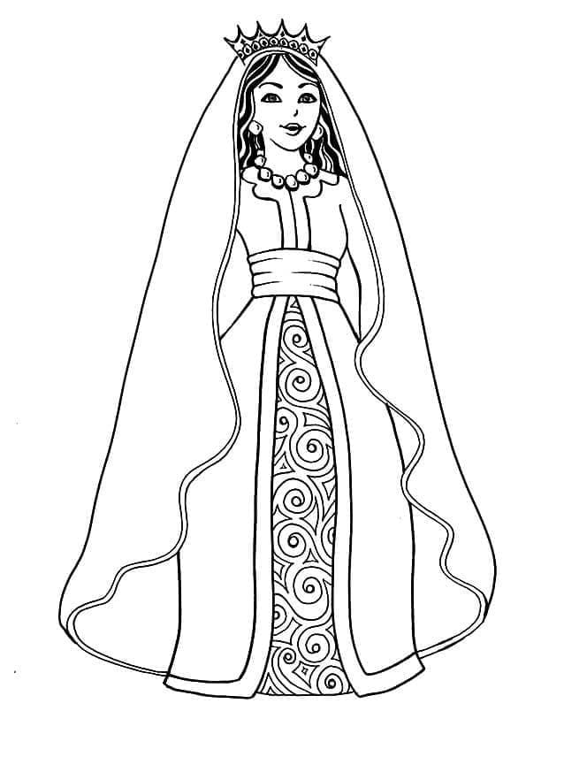 Free Queen Esther Printable Coloring Page