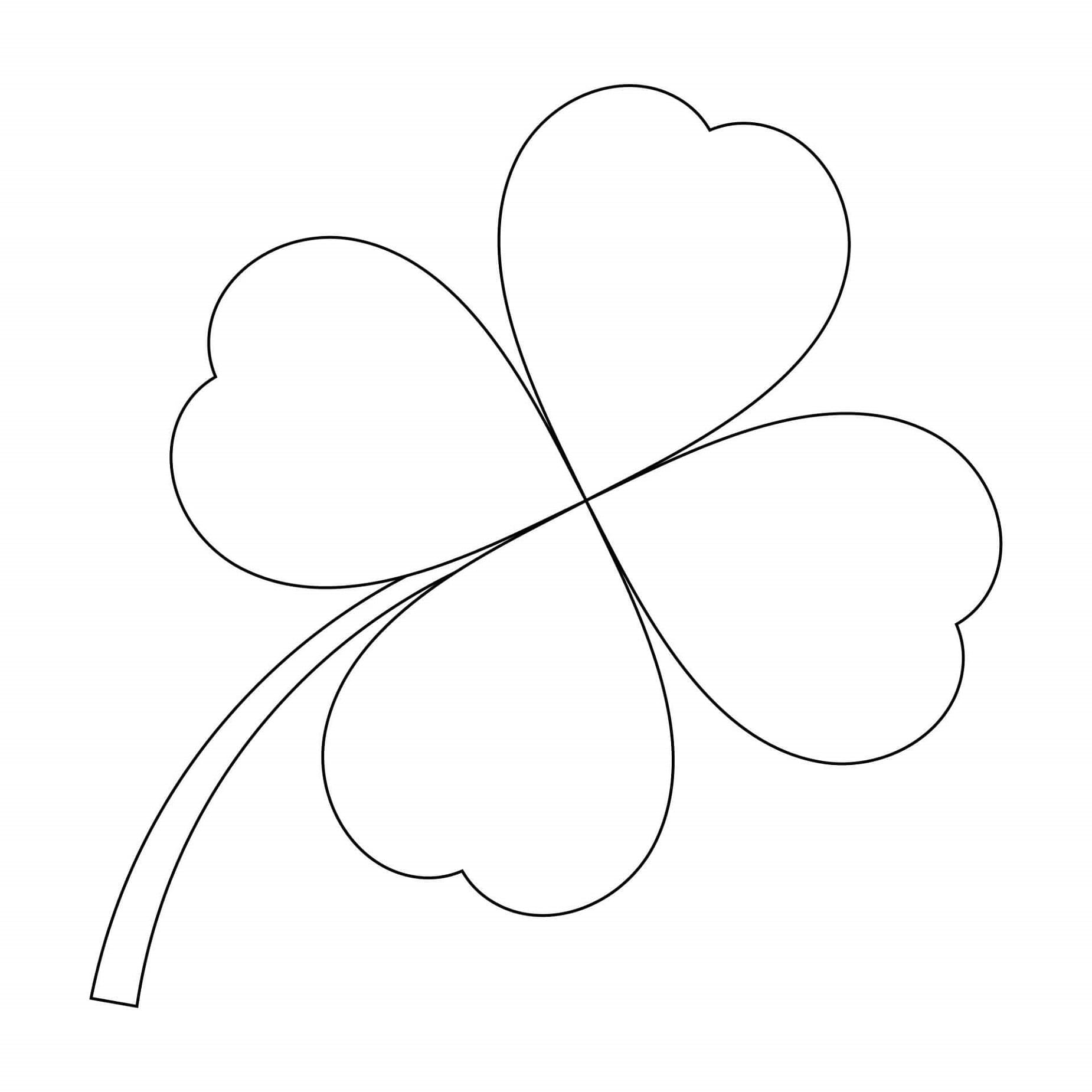 Free Shamrock Printable Coloring Page