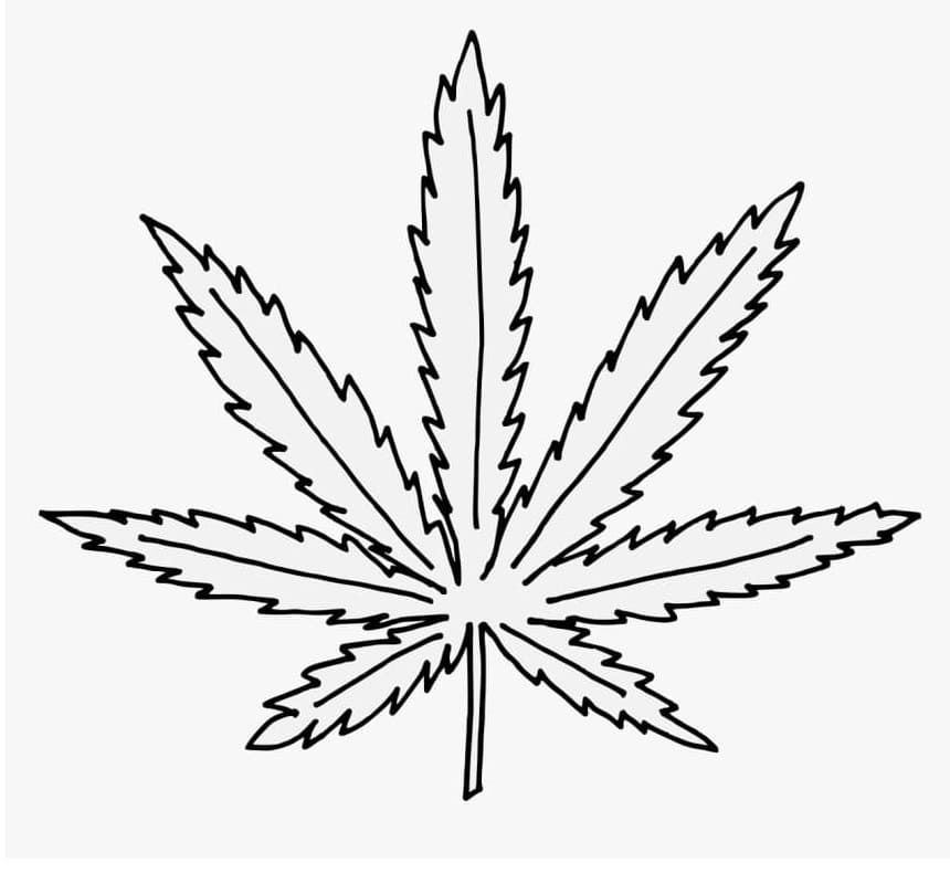 Free Weed Printable Coloring Page