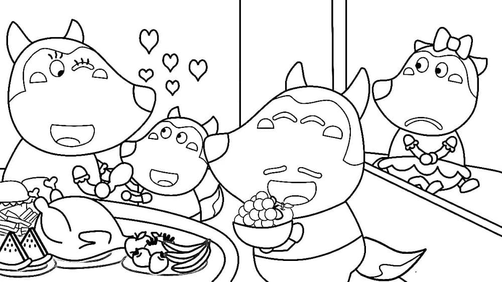 Free Wolfoo Printable Coloring Page