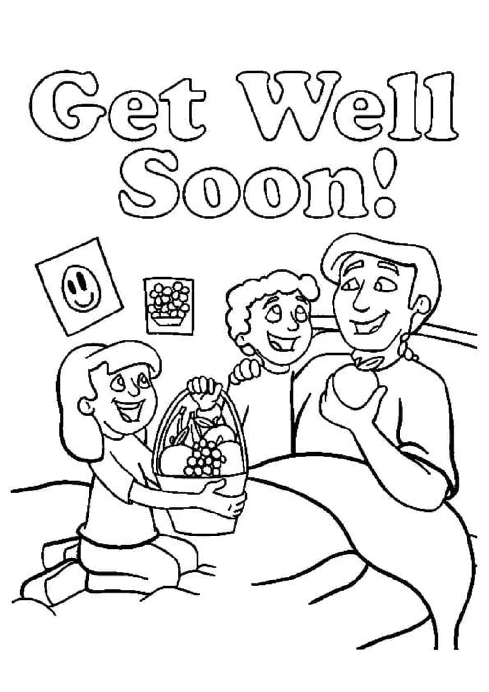 Get Well Soon Dad Printable Coloring Page